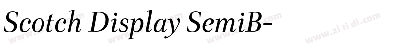 Scotch Display SemiB字体转换